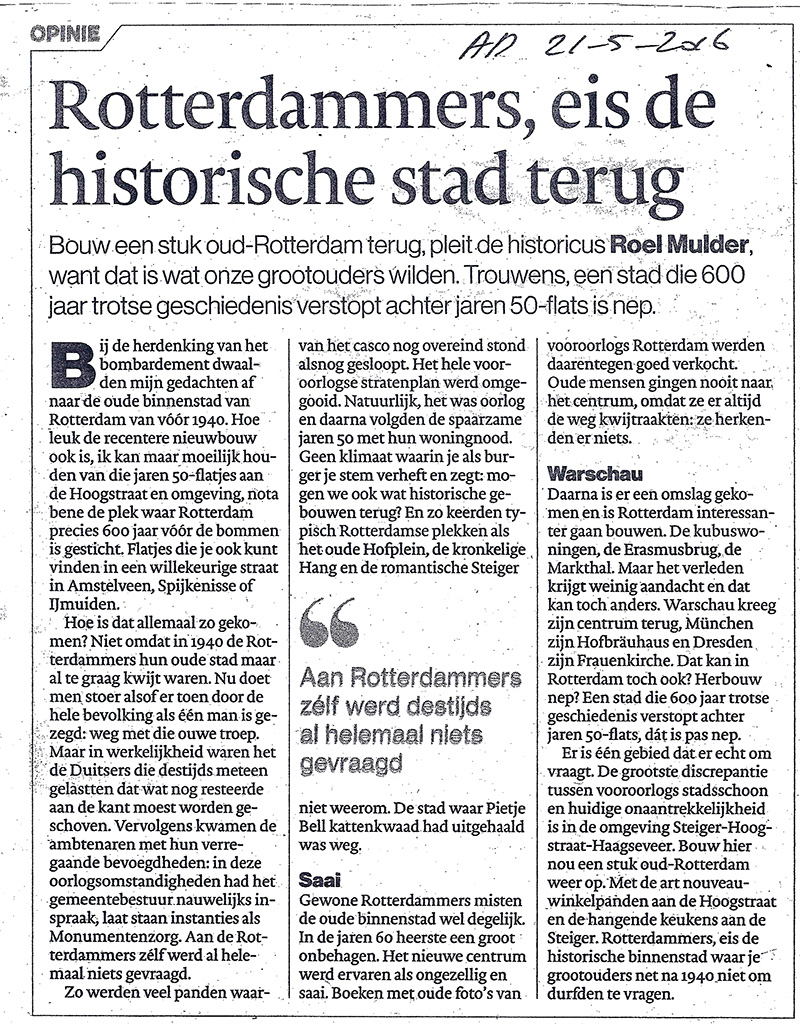 AD Rotterdams Dagblad, 21 mei 2016